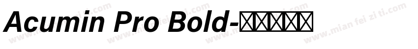 Acumin Pro Bold字体转换